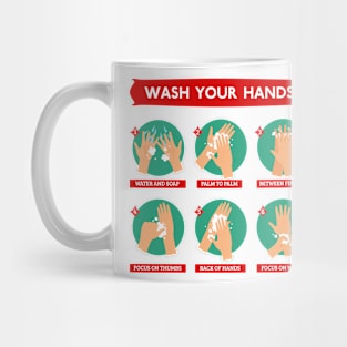 Hand Washing Instructions Poster Mug